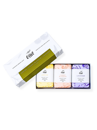 Olivé Bar Soap 125g x 3 - Jasmine, Lavender,  Cherry Blossom