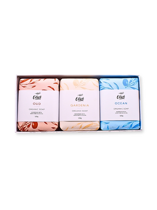 Olivé Bar Soap 125g x 3 - Gardenia, Oud, Ocean