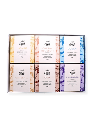 Olivé Bar Soap 20g x 6 - Cherry Blossom, Oud,  Ocean, Jasmine, Gardenia, Lavender