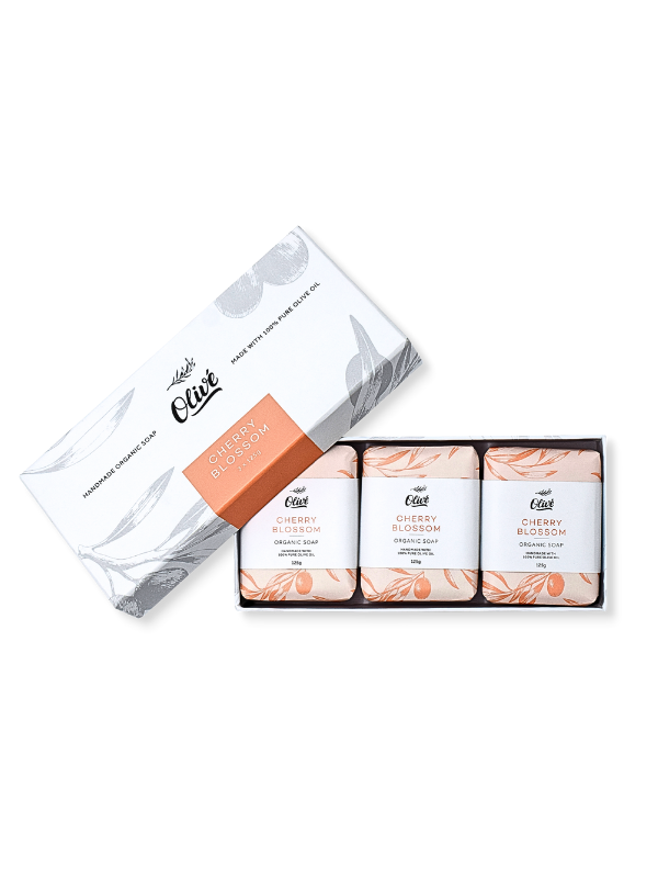 Olivé Bar Soap 125g x 3 -  Cherry Blossom